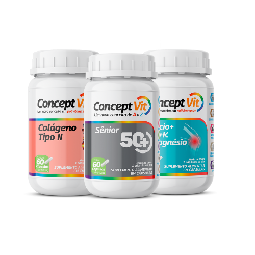 Combo Colágeno tipo 2 + Cálcio + Sênior 50+