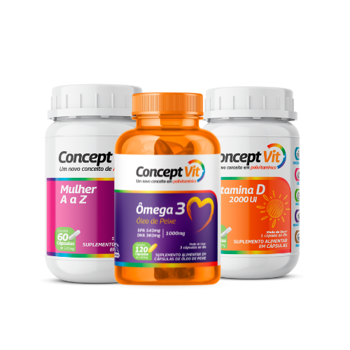 Combo Vitamina D + A a Z Mulher + Ômega 3