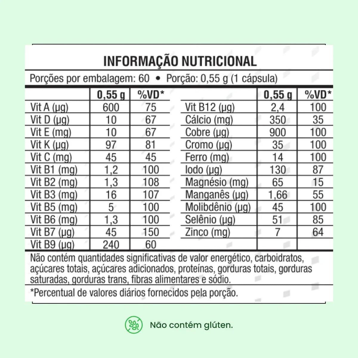 Vitamina 50+ Mulher - 60 cápsulas de 500mg - Conceptvit