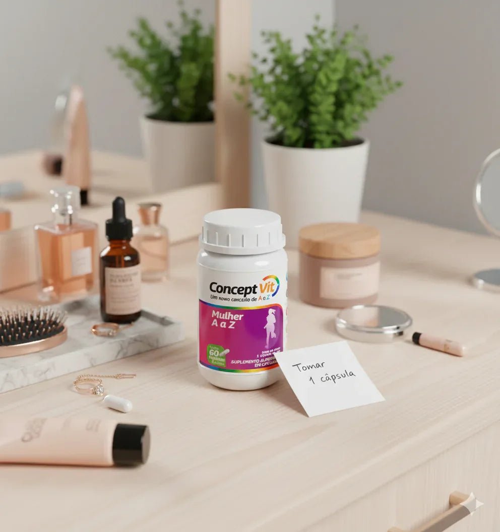 Vitamina A a Z Mulher - 60 cápsulas de 500mg - Conceptvit