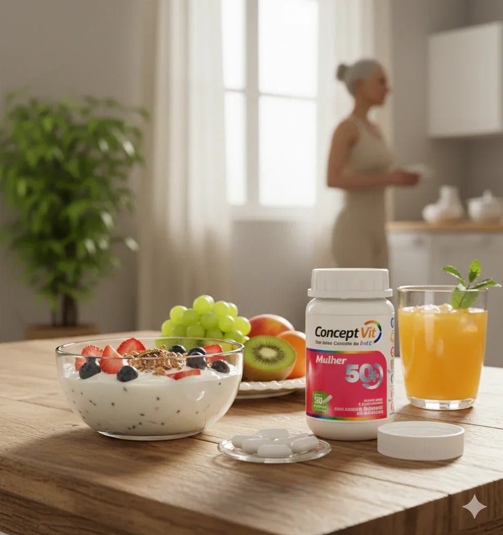 Vitamina 50+ Mulher - 60 cápsulas de 500mg - Conceptvit