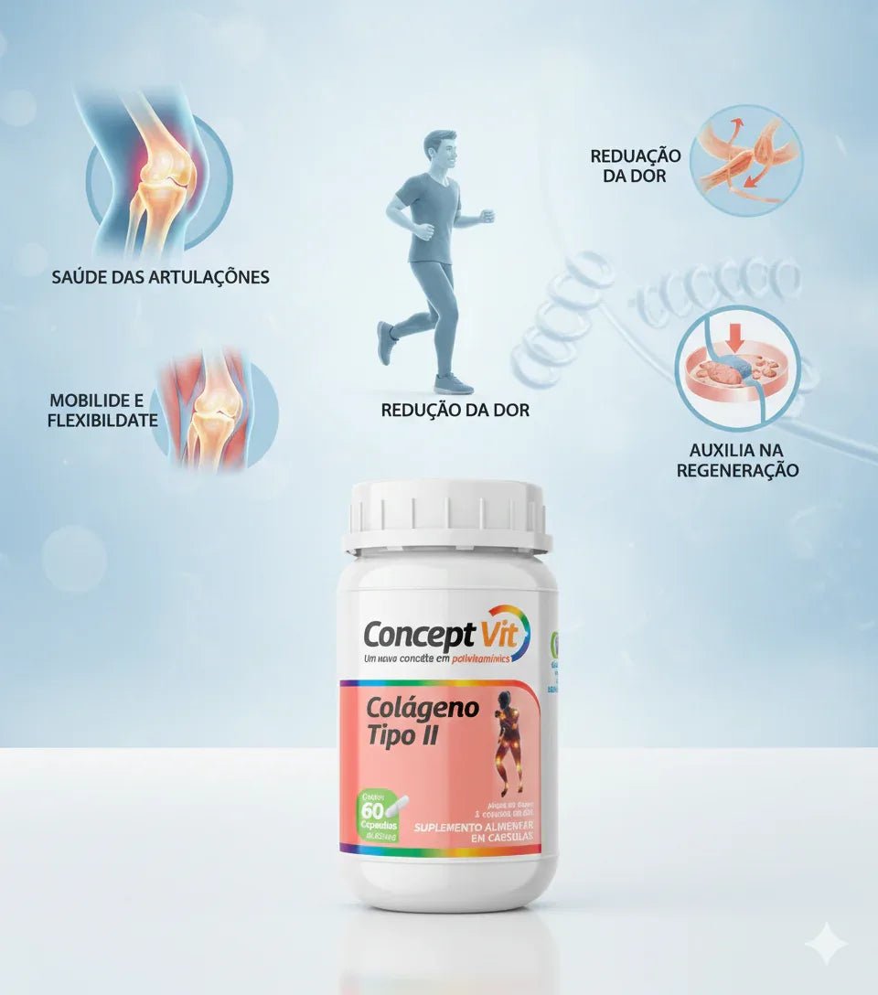 Colágeno Tipo 2 - 60 cápsulas de 500mg - Conceptvit